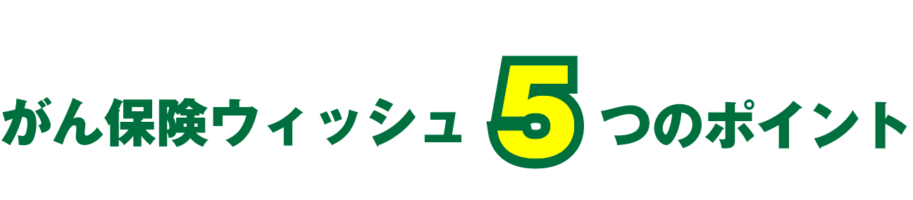 がん保険ウィッシュ5つのポイント